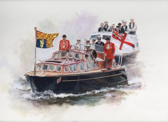 Royal Yacht BRITANNIA’s Barge Rules the Waves: River Pageant June 2012