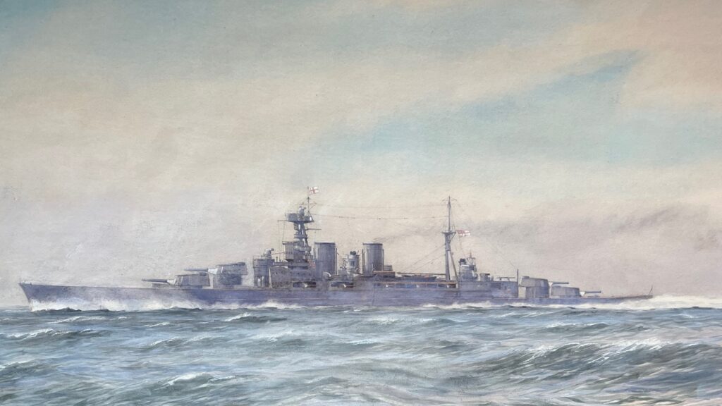 HMS HOOD at Speed in 1923