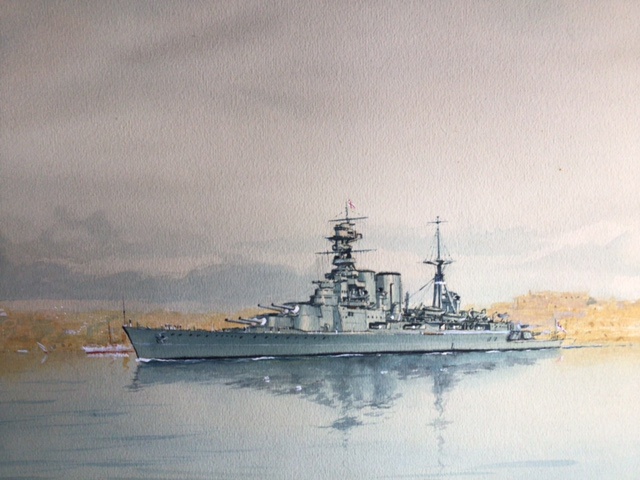 HMS HOOD in Malta in the Interwar Years