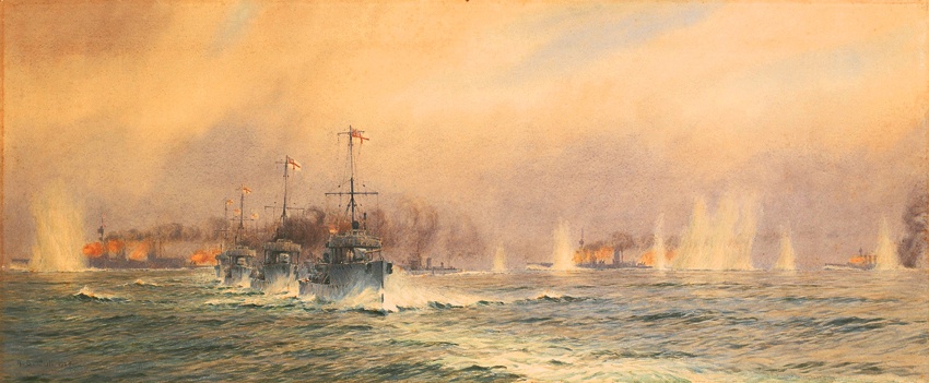 The Battle of Jutland: HMS QUEEN MARY Blows Up by Cull